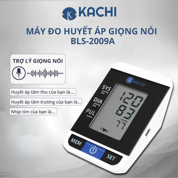  Máy Đo Huyết Áp Kachi Có Giọng Nói (BLS-2009A) 