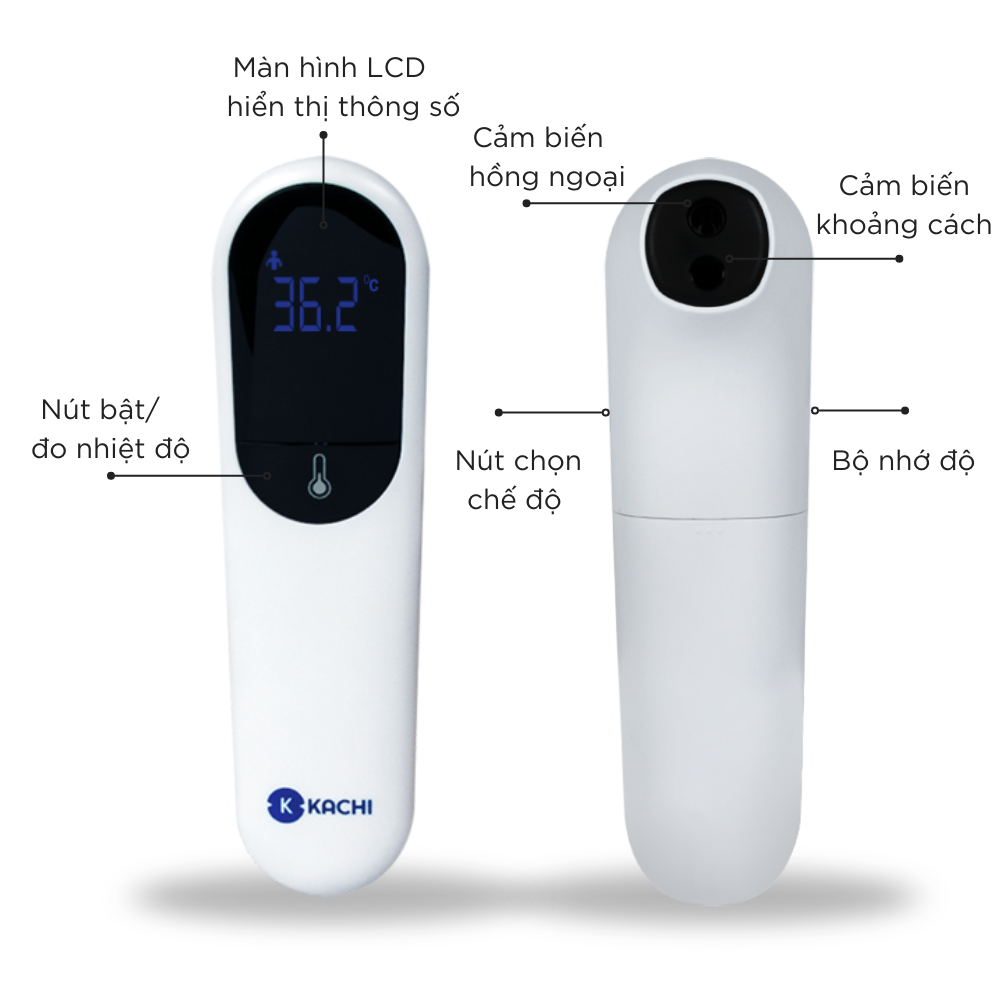 Máy Đo Nhiệt Kế Kachi JXB-315 MK | Đo nhiệt độ cơ thể, nhiệt độ phòng, nhiệt độ bề mặt đồ vật