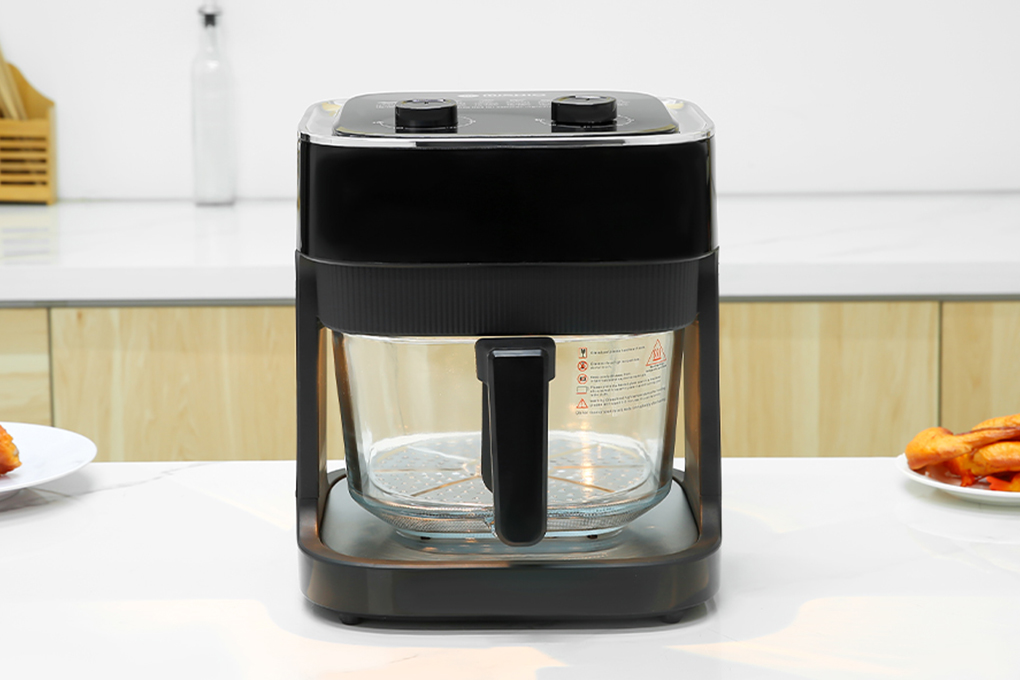 Nồi chiên không dầu thủy tinh Mishio MK373 | Dung tích 7 lít lòng nồi không bong tróc gỉ sét