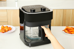 Nồi chiên không dầu thủy tinh Mishio MK373 | Dung tích 7 lít lòng nồi không bong tróc gỉ sét