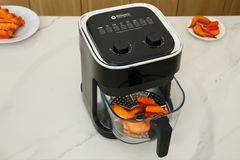 Nồi chiên không dầu thủy tinh Mishio MK373 | Dung tích 7 lít lòng nồi không bong tróc gỉ sét