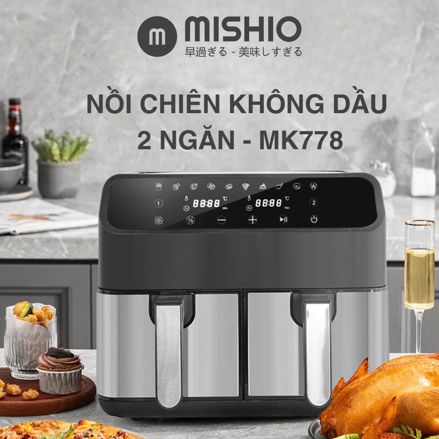  Nồi chiên không dầu 2 ngăn MK778 