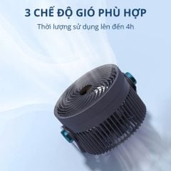 Quạt tích điện để bàn Kachi MK372 | Dung lượng pin 4000mAH