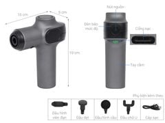 Máy massage cầm tay Kachi MK377 với 9 cấp độ rung