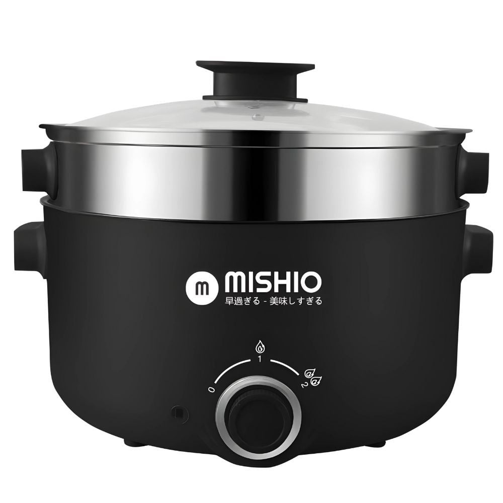 Nồi Lẩu Điện 4L Mishio MK328 có xửng hấp