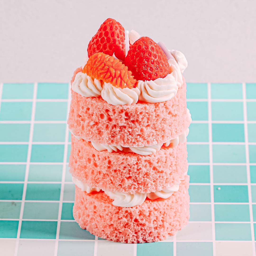 Mẫu strawberry cake 3 tầng, hương strawberry vanilla, 280g