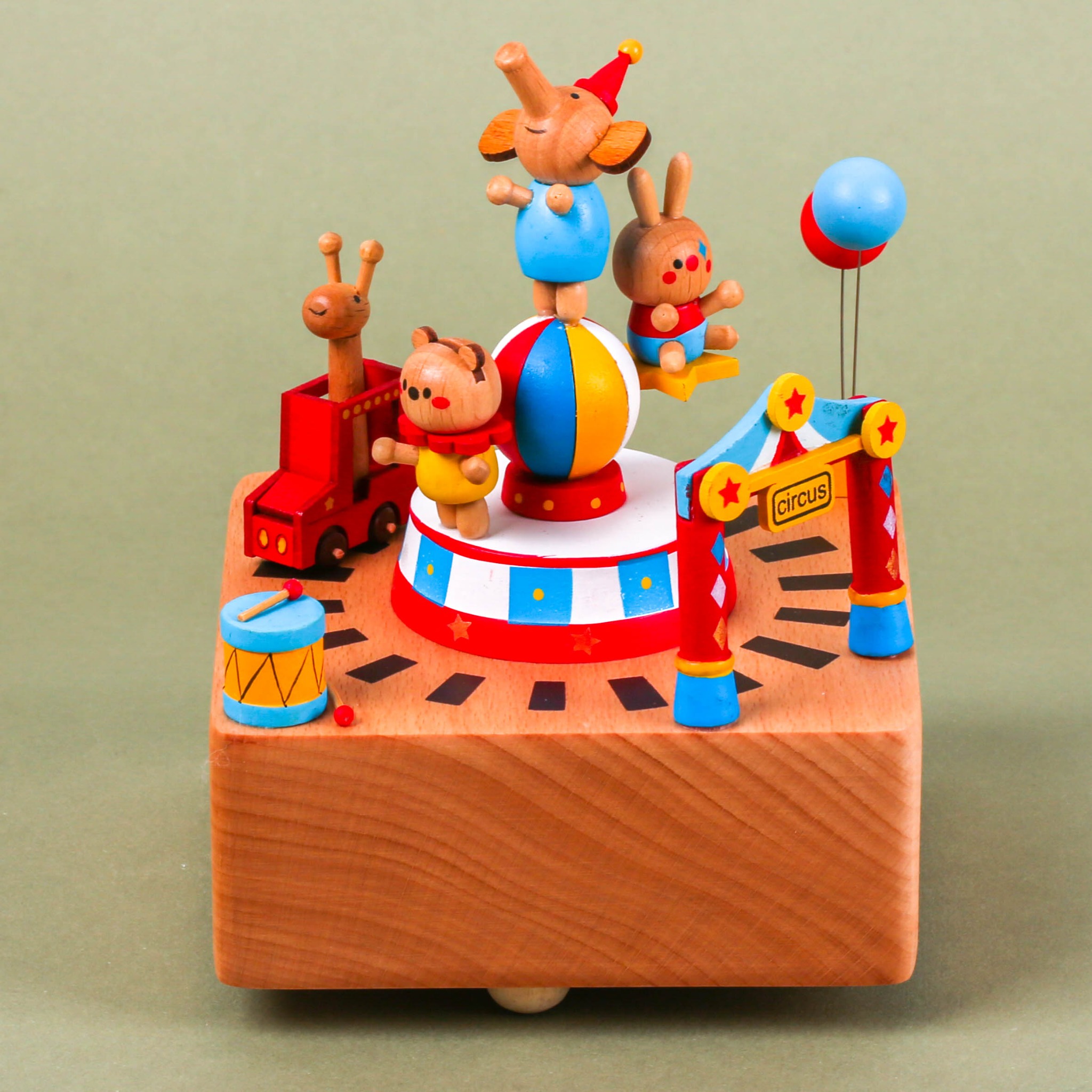 Hộp nhạc gỗ handi craft, size lớn, hộp, Dalat Retro