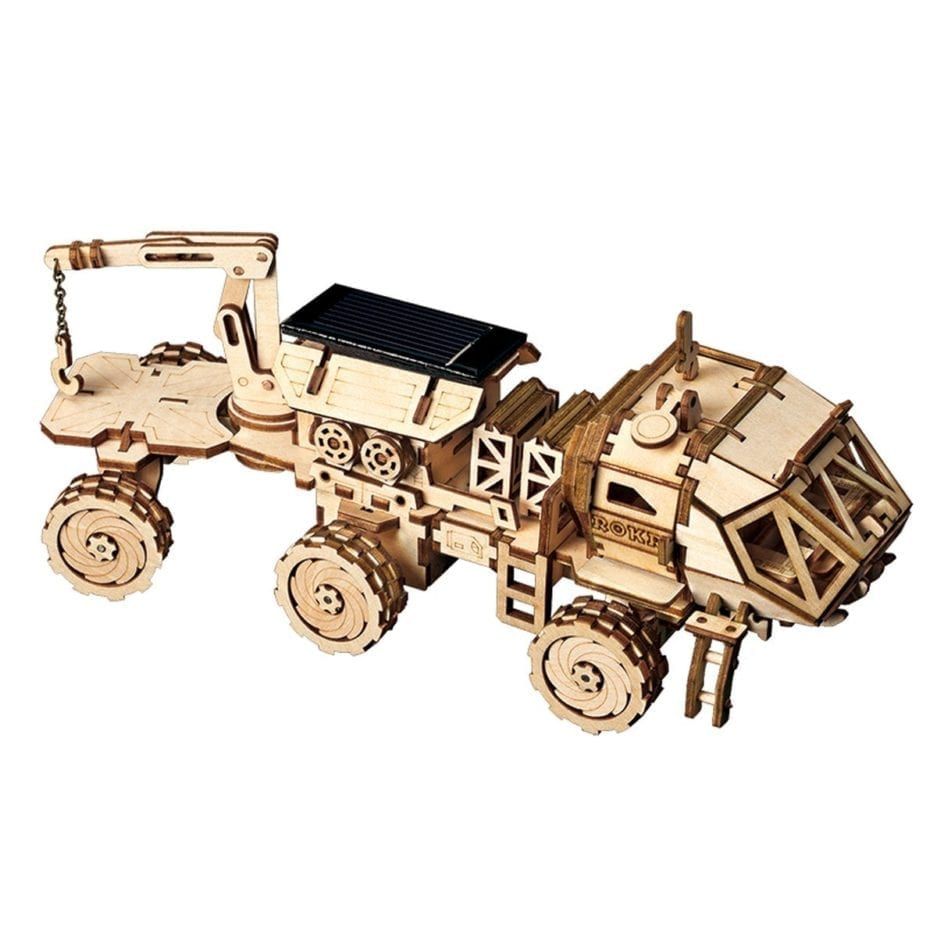 Bộ xếp hình gỗ DIY, hộp, mẫu Navitas Rover, Dalat Retro