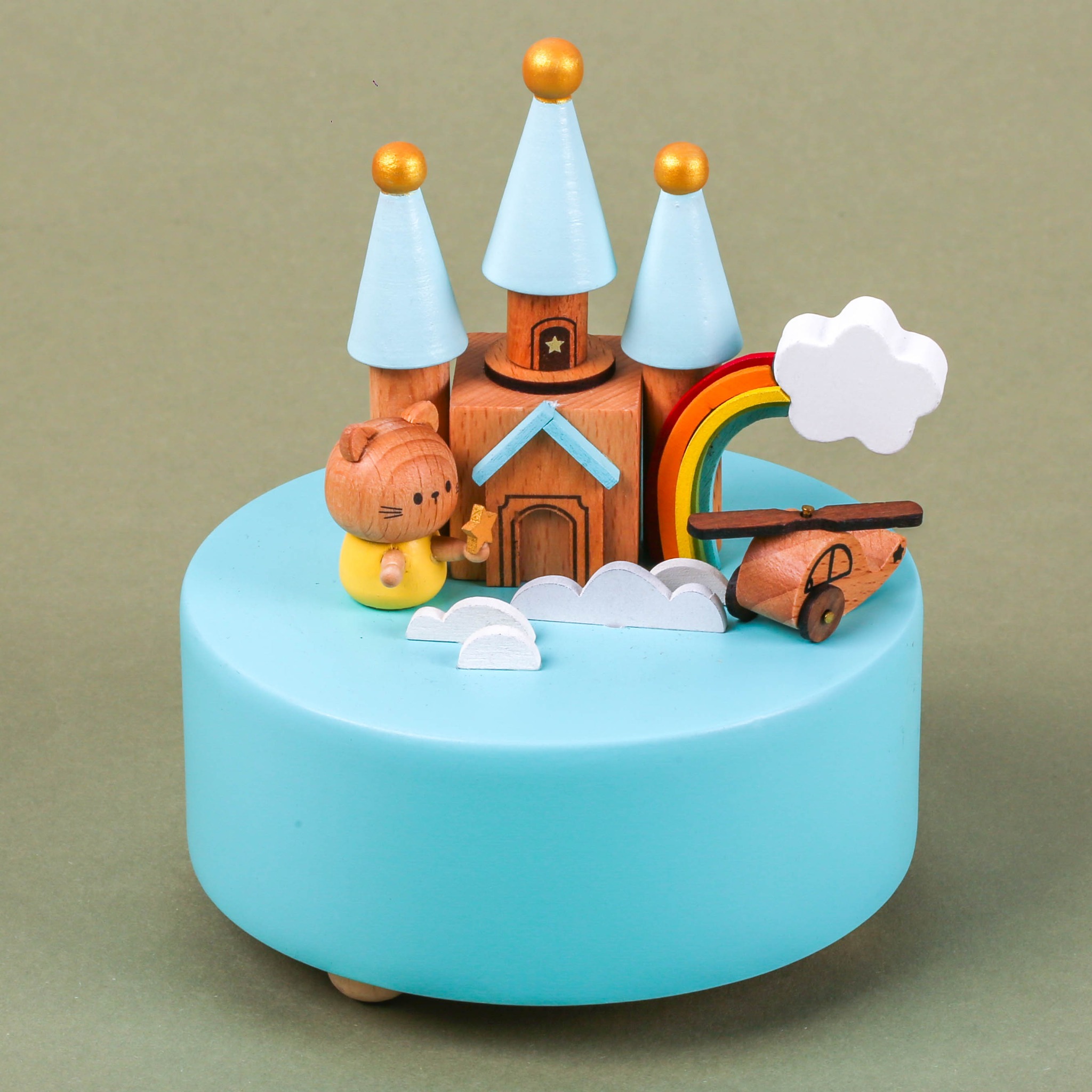 Hộp nhạc gỗ handi craft, size lớn, hộp, Dalat Retro