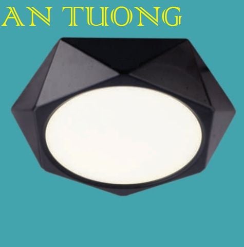  đèn led ốp trần ban công 24w lục giác, ốp nổi ban công lục giác 24w ánh sáng 3 màu, 3 chế độ, đổi màu - đen 