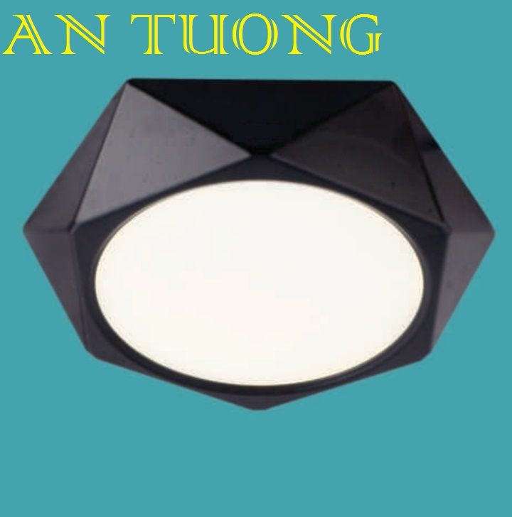 đèn led ốp trần ban công 24w lục giác, ốp nổi ban công lục giác 24w ánh sáng 3 màu, 3 chế độ, đổi màu - đen