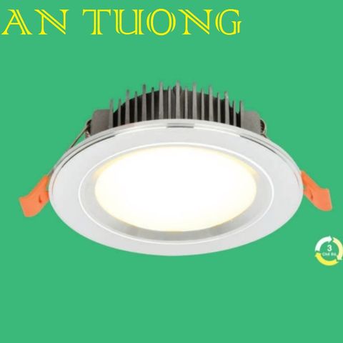  đèn led âm trần 12w viền bạc ánh sáng 3 màu, 3 chế độ, đổi màu  - bảo hành 3 năm 