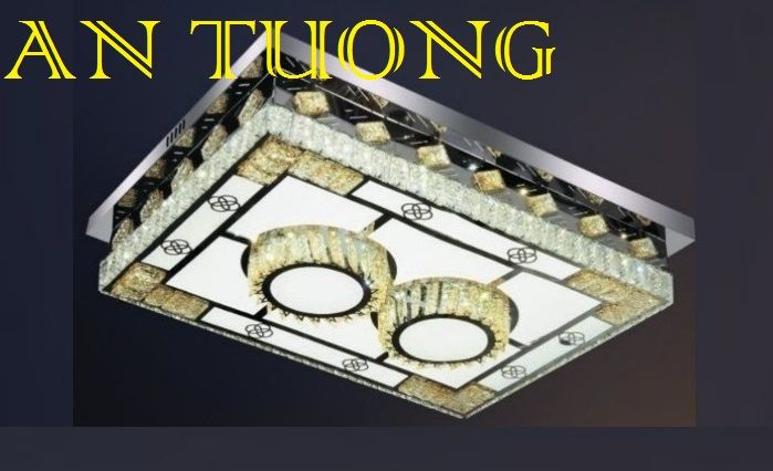 đèn mâm ốp trần pha lê led trang trí  kích thước lớn dài 800mm x rộng 600mm - 02