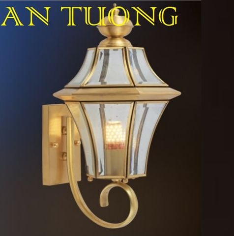  đèn trang trí ngoài trời treo vách tường ngoài trời bằng đồng cổ điển 011 