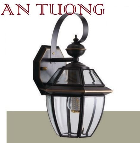  đèn trang trí ngoài trời treo vách tường ngoài trời bằng đồng cổ điển 027 