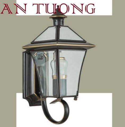  đèn trang trí ngoài trời treo vách tường ngoài trời bằng đồng cổ điển 028 