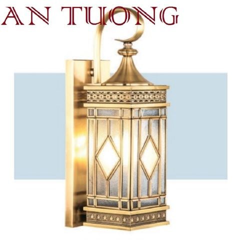  đèn trang trí ngoài trời treo vách tường ngoài trời bằng đồng cổ điển 031 