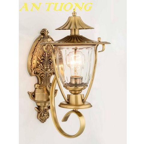  đèn trang trí ngoài trời treo vách tường ngoài trời bằng đồng cổ điển 038 