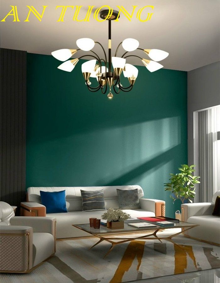 đèn thả trang trí phòng khách đẹp, hiện đại - đèn thả trang trí căn hộ chung cư 028
