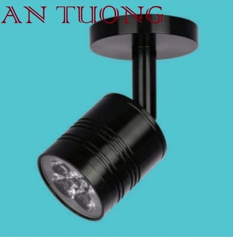  đèn rọi gắn trần nối 5w vỏ đen chiếu sáng shop thời trang, showroom, salon tóc, cafe 