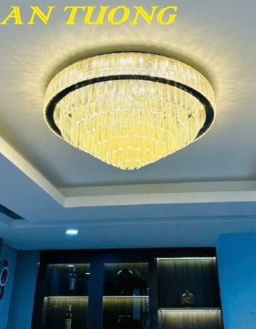  Đèn chùm pha lê ốp trần phòng khách đẹp, hiện đại 0010 
