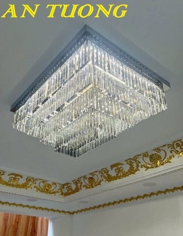  Đèn chùm pha lê ốp trần phòng khách đẹp, hiện đại 0011 