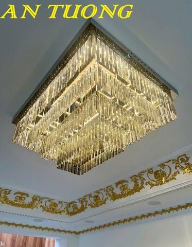  Đèn chùm pha lê ốp trần phòng khách đẹp, hiện đại 0011 