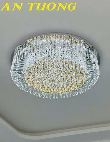  Đèn chùm pha lê ốp trần phòng khách đẹp, hiện đại 008 