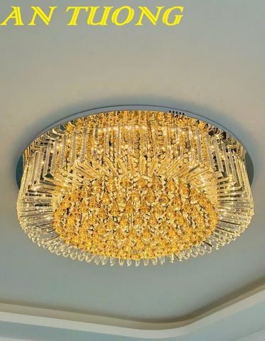  Đèn chùm pha lê ốp trần phòng khách đẹp, hiện đại 008 