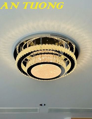  Đèn chùm pha lê ốp trần phòng khách đẹp, hiện đại 009 