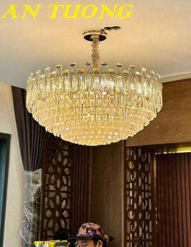  đèn chùm pha lê thả trần phòng khách đẹp hiện đại 0011 