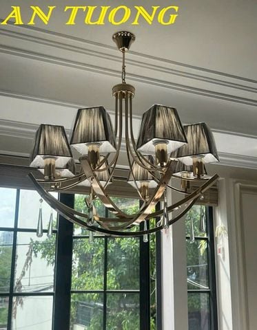  đèn chùm thả trần phòng khách tân cổ điển đẹp 010 
