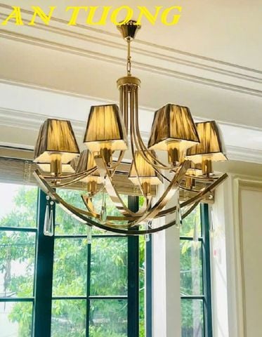  đèn chùm thả trần phòng khách tân cổ điển đẹp 010 
