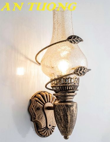  đèn thờ treo vách tường trang trí phòng thờ đẹp, cố kính 002 