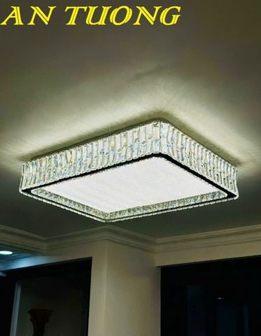  Đèn chùm pha lê ốp trần phòng khách đẹp, hiện đại 004 