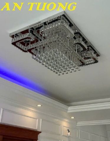  Đèn chùm pha lê ốp trần phòng khách đẹp, hiện đại 006 
