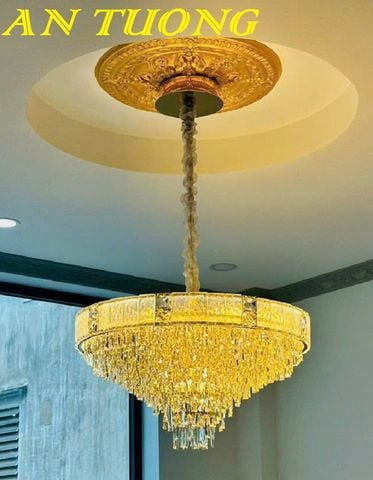  đèn chùm pha lê thả trần phòng khách đẹp hiện đại 003 