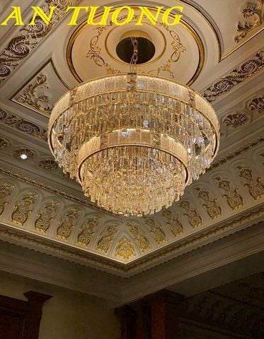  đèn chùm pha lê thả trần phòng khách đẹp hiện đại 004 