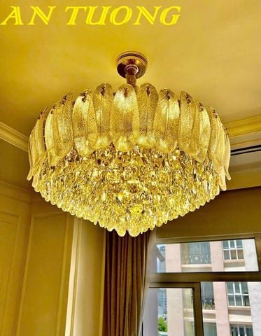  đèn chùm pha lê thả trần phòng khách đẹp hiện đại 005 