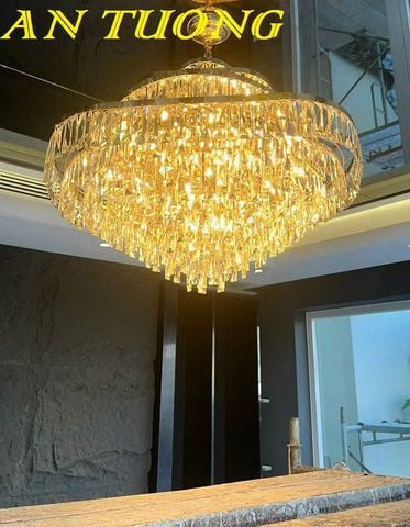  đèn chùm pha lê thả trần phòng khách đẹp hiện đại 006 