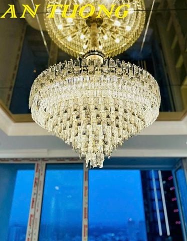  đèn chùm pha lê thả trần phòng khách đẹp hiện đại 007 