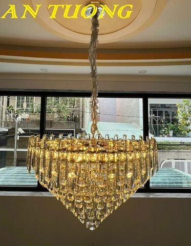  đèn chùm pha lê thả trần phòng khách đẹp hiện đại 008 