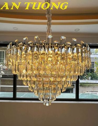  đèn chùm pha lê thả trần phòng khách đẹp hiện đại 008 