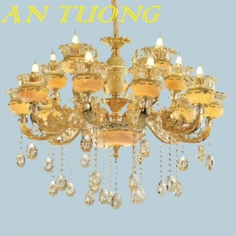  đèn chùm tân cổ điển đẹp giá rẻ trang trí phòng khách tân cổ điển 010 
