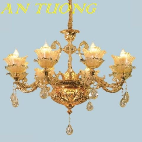  đèn chùm tân cổ điển đẹp giá rẻ trang trí phòng khách tân cổ điển 012 