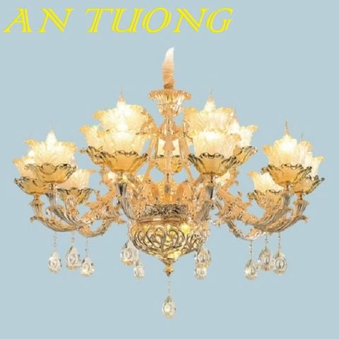  đèn chùm tân cổ điển đẹp giá rẻ trang trí phòng khách tân cổ điển 014 