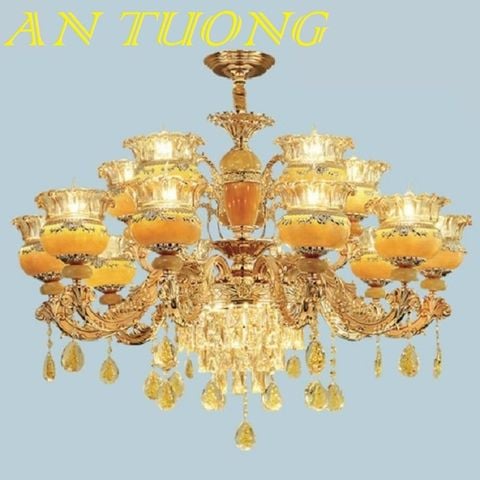 đèn chùm tân cổ điển đẹp giá rẻ trang trí phòng khách tân cổ điển 07 