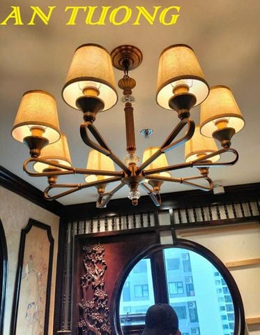  đèn chùm thả trần phòng khách indochine tân cổ điển đẹp 003 