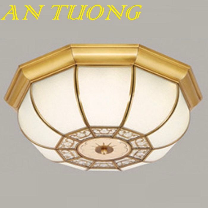 đèn đồng ốp trần trang trí ban công cổ điển, tân cổ điển 08 size 400mm