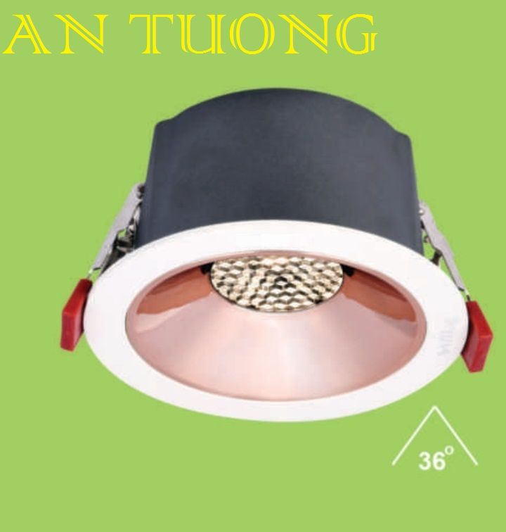 đèn led âm trần 15w lổ khoét D95mm góc chiếu 36 độ  - bảo hành 3 năm